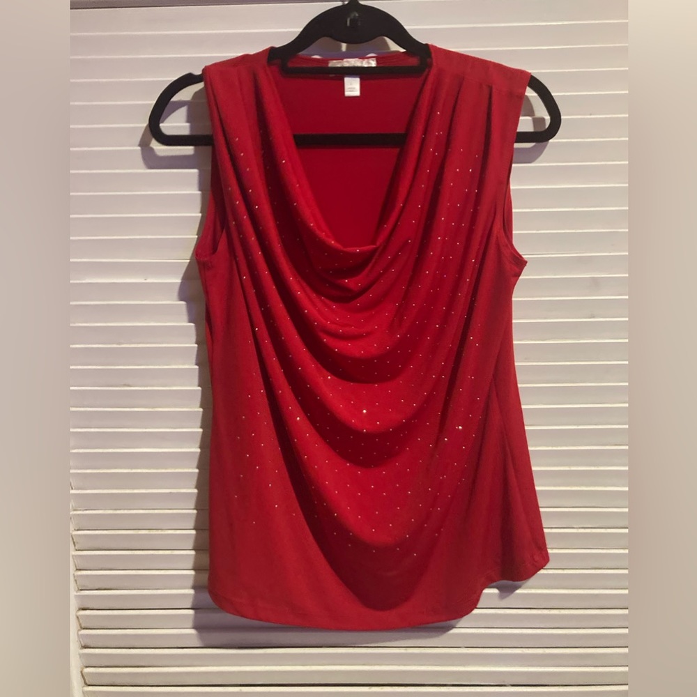 Red Top with Rinestones